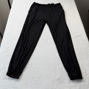 Suzette Collection Joggers Womens XL Black Good Elastic Waist Drawstring Cuffs